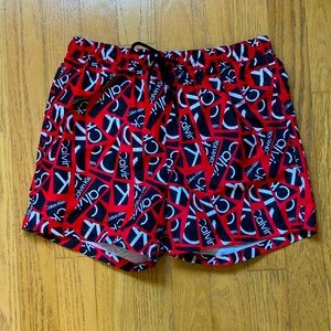 NWOT, Men’s Calvin Klein Swimsuit, Size Medium, Red/Black/White Logo